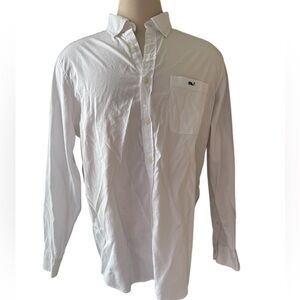 VINEYARD‎ VINES Classic Fit White Tucker Button Down Oxford Shirt Preppy Size XL
